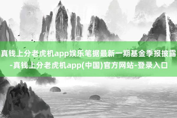 真钱上分老虎机app娱乐笔据最新一期基金季报披露-真钱上分老虎机app(中国)官方网站-登录入口