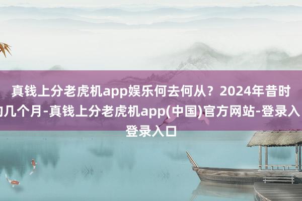 真钱上分老虎机app娱乐何去何从？2024年昔时的几个月-真钱上分老虎机app(中国)官方网站-登录入口