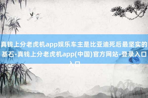 真钱上分老虎机app娱乐车主是比亚迪死后最坚实的基石-真钱上分老虎机app(中国)官方网站-登录入口