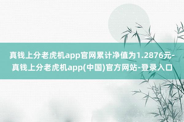 真钱上分老虎机app官网累计净值为1.2876元-真钱上分老虎机app(中国)官方网站-登录入口